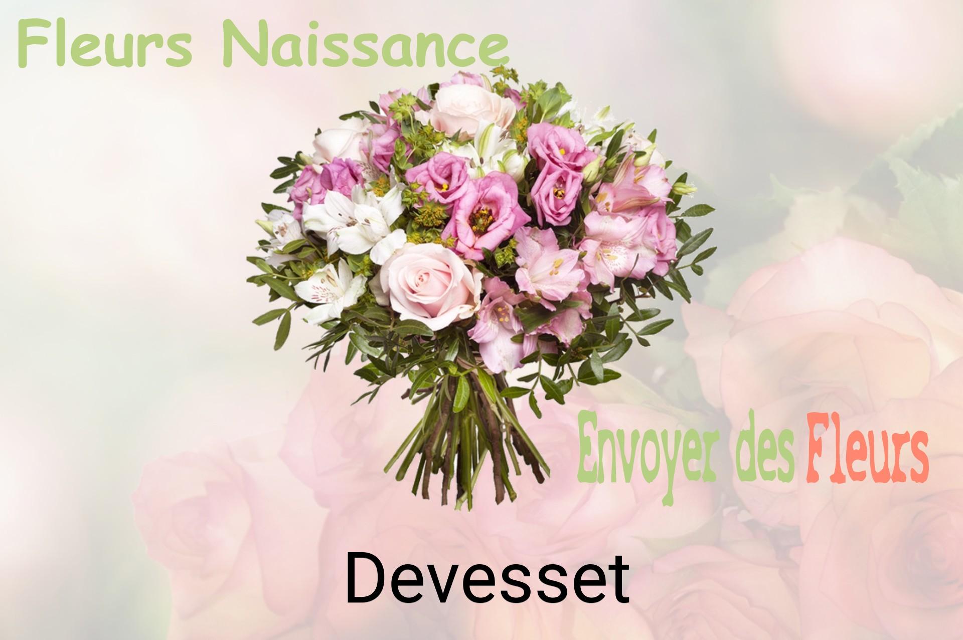 Bouquet de fleurs de naissance livré à Devesset